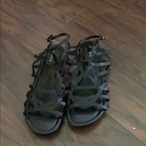 Torrid 13Wide Black Strappy Sandals